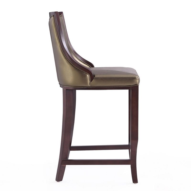 Emperor Upholstered Beech Wood Barstool Bronze - Manhattan Comfort, 5 of 9