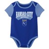MLB Kansas City Royals Infant Boys' 3pk White Bodysuit - 4 of 4