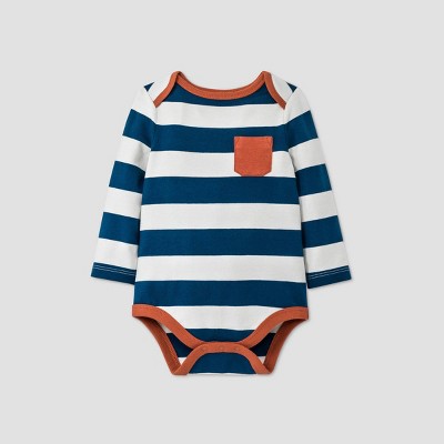 Baby Boys' Striped Long Sleeve Bodysuit 