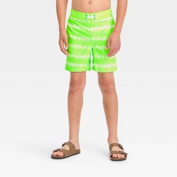  Boys' Striped Swim Shorts - Cat & Jack™ Lime Green