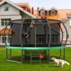 Aukfa Pumpkin Trampoline with Enclosure Net & Basketball Hoop,Outdoor Trampoline Set with Safety Net, Ladder, Balance Bar - 2 of 4