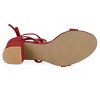 Allegra K Women's Solid Open Toe Lace Up Padded Insole Mid Chunky Heeled Sandals - 4 of 4