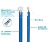 Monoprice Cat6 Ethernet Patch Cable - 3 Feet - Blue | Network Internet Cord - RJ45, Stranded, 550Mhz, UTP, Pure Bare Copper Wire, 24AWG - Zeroboot - 3 of 4