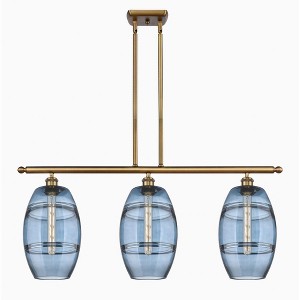 Vaz - 3 Light Stem Hung Island In Industrial Style-10.38 Inches Tall and 36 Inches Wide - 1 of 1