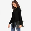 Anna-Kaci Women's Long Sleeve Blouse with Tie Neck and Flowing Hem - 2 of 3