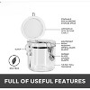 38oz Airtight Food Storage Canister with Clamp Lid & Spoon, for Dry Food - 3 of 4