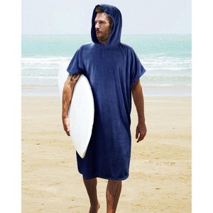 Tirrinia Adults Wearable Beach Towel, Surf Cape Changing Towel with Hood, Microfiber Wetsuit Changing Robe, Oversized - 1 of 4