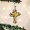 Old World Christmas 4.75 In Silver Gold Ornate Cross Ornament Religious Ceremony Tree Ornaments - 3 of 3