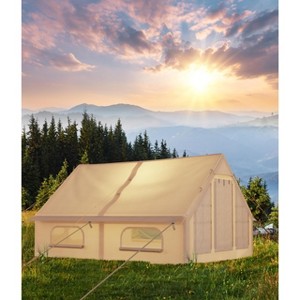 Inflatable Camping Tent, Large Inflatable Tent House with Air Pump, Quick Assembly, Waterproof Oxford Fabric Suitable for All Seasons - 1 of 4