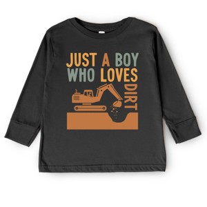 The Juniper Shop Just A Boy Who Loves Dirt Toddler Long Sleeve Tee - 1 of 4