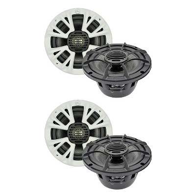 Audiopipe 2 x APMP-T830LD 500 Watt Max 4 Ohms 8 Inch Marine Coaxial Car Speakers with 1.5 Inch Kapton Voice Coil, Pair, Black (2 Pack)