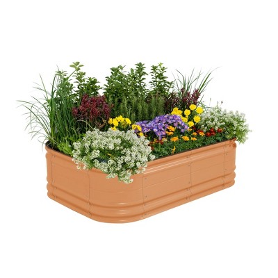 Vego Garden 6-in-1 Modular Rectangular Metal Outdoor Raised Garden Bed Kit 42"x60"x17"