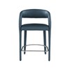 Meridian Furniture,Sylvester Navy Vegan Leather Stool - 4 of 4