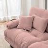 4-Seater Chenille Cloud Sectional Sofa,Modular Deep Seat Couch with 2 Ottomans, Comfy Sofa with Bolster Arms for Living Room-Tanpinhause - 4 of 4