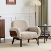 Christopher Knight Home Audrey Modern Rubberwood Upholstered Armchair - 2 of 4