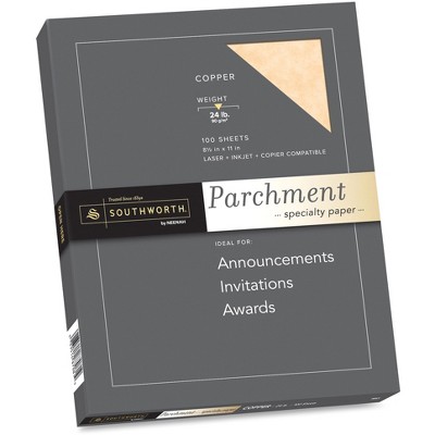 Southworth Parchment Specialty Paper Copper 24lb 8 1/2 x 11 100 Sheets P894CK336