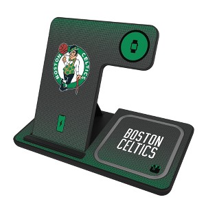 Keyscaper Boston Celtics Linen 15-Watt 3 in 1 Charging Station - 1 of 4