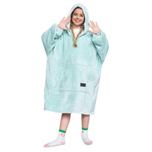 Catalonia Kid Wearable Blanket Hoodie Sweatshirt, Oversized Fleece Girl Soft Hoodie Sweatshirt with Large Front Pocket, Cozy Gift for Teen Boy Girl - 1 of 4