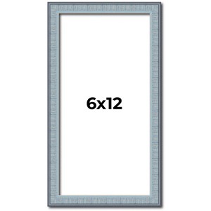PosterPalooza | Panoramic Textured Blue Picture Frame - UV Acrylic, Foam Board Backing, Hanging Hardware - 1 of 4