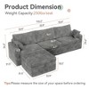 Dyonery Oversized Modular Sectional Sofa, Large L Shaped Sleeper Couch for Living Room, Convertible Modular Couch with Storage Ottoman - 2 of 4