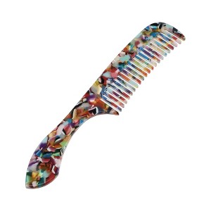 Unique Bargains Women Curly Thick Wavy Straight Hair Handheld Wide Tooth Comb 1 Pc - 1 of 4