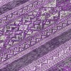 Purple Eggplant And Gray Southwestern Washable Indoor Outdoor Area Rug - 4 of 4