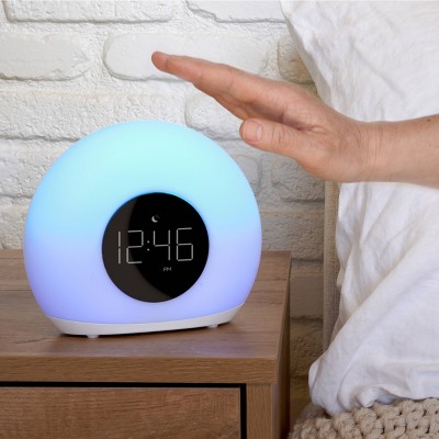 Moon Glow Alarm Table Clock with Color Changing Light - Capello_4