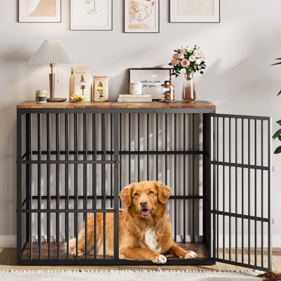 thumbnail image 2 of EROMMY 10'x10' Outdoor Dog Kennel, Heavy Duty Large Dog Kennels With Waterproof Cover And Rotating Feeding Door Etrs1731 2 of 14