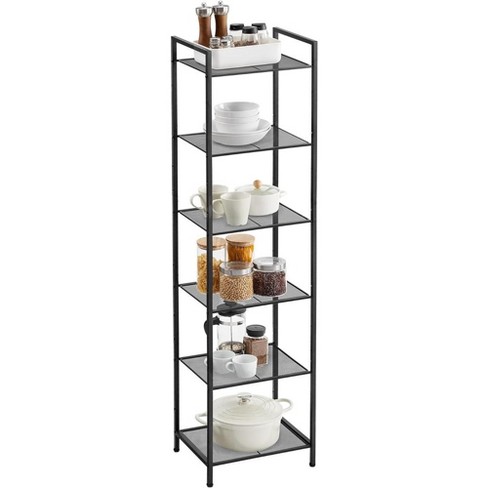 Songmics 6-tier Storage Rack Bathroom Shelf Extendable Plant Steel ...