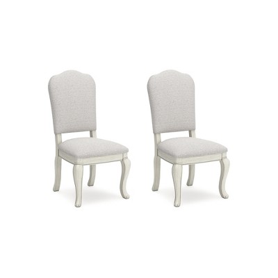 Signature Design by Ashley Arlendyne Classic Upholstered Dining Side Chair, Set of 2, White