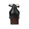 Journee Signature Womens Genuine Leather Cameela Buckle Low Stacked Heel Almond Toe Pumps - 3 of 4