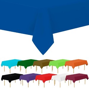 Plastic Tablecloth Disposable, Tablecloths for Rectangle Tables 54 inch. x 108 inch. Fits Tables Up to 8 Feet, Table Cloth for Party - SparkSettings - 1 of 4