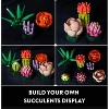 Hogokids Succulent Plants Building Set, Unique Mother Day Botanicals with Pots, DIY Flower Decor for Home and Office (570PCS) - 3 of 4
