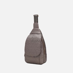 MKF Collection Cleisy M logo Embossed Vegan Leather Women’s Sling Bag by Mia K - 1 of 4