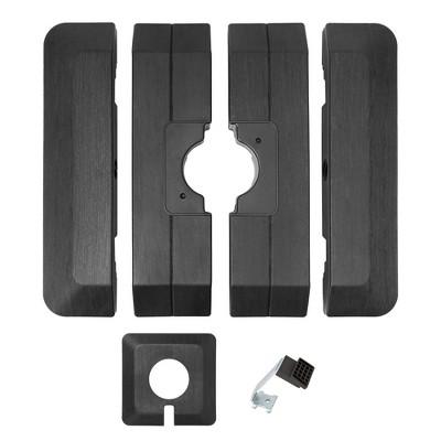 Crestlive Products Umbrella Base 4 pcs 240lbs Heavy Duty Outdoor Patio Umbrella Base with Water and Sand, Cantilever Umbrella Square Base
