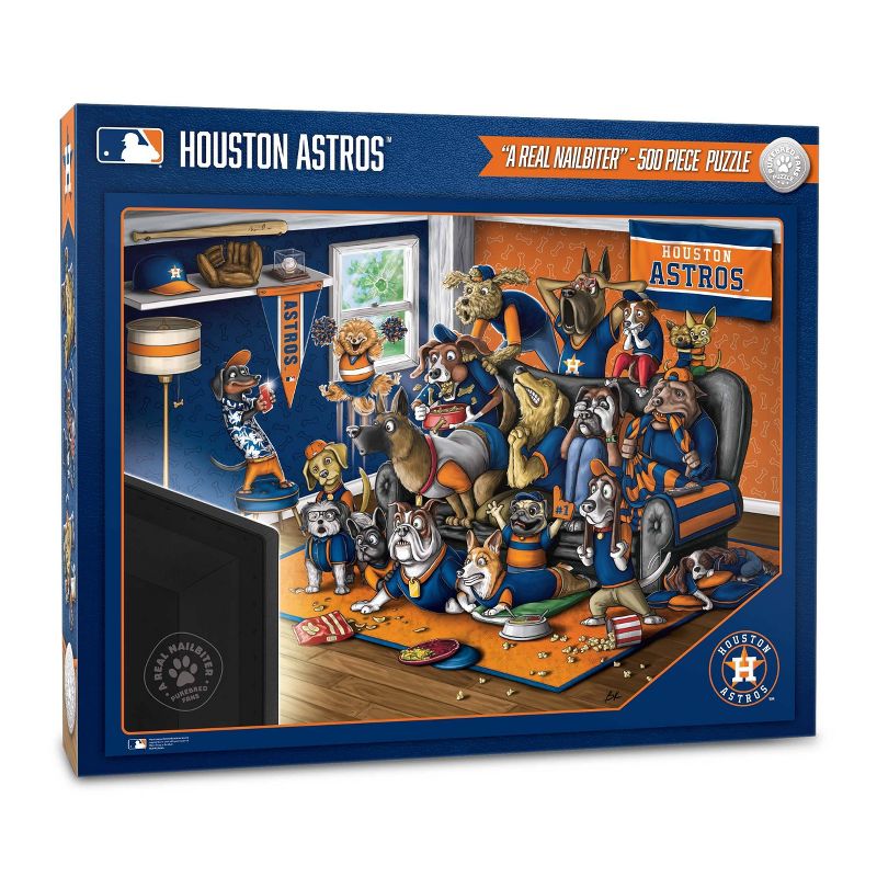 MLB Houston Astros Purebred Fans &#39;A Real Nailbiter&#39; Puzzle - 500pc, 1 of 4
