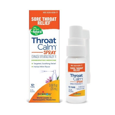 ThroatCalm Spray by Boiron Homeopathic Medicine For Sore Throat Relief  -  0.68 fl oz Spray