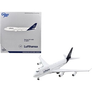 Boeing 747-400 Commercial Aircraft "Lufthansa" (D-ABVY) White with Dark Blue Tail 1/400 Diecast Model Airplane by GeminiJets - 1 of 3