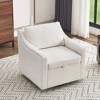 Dexmalle 360° Swivel Accent Chair with Upholstered and 1Pillow - 3 of 4