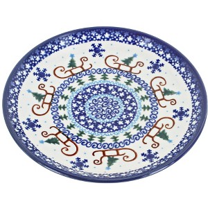 Blue Rose Polish Pottery Vena Dessert Plate - 1 of 2