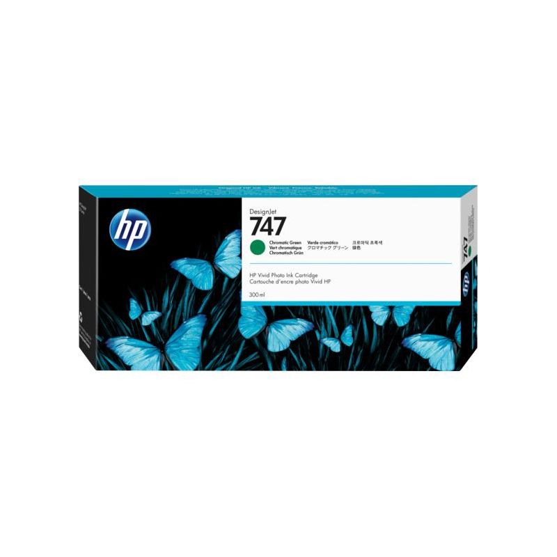 HP Inc. 747 300-ml Chromatic Green DesignJet Ink Cartridge, P2V84A, 2 of 5
