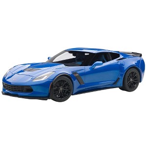 Chevrolet Corvette Stingray C7 Z06 Laguna Blue Tintcoat 1/18 Model Car by Autoart - 1 of 4