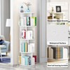 4-Tier Rotating Bookshelf with 360° Spin, Corner Wood Bookcase Organizer for Kids & Adults, Space-Saving Storage for Bedroom & Living Room - 4 of 4