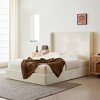 Okak Cream Style Bedroom Wingback Bed Frame with Hign Upholstered Headboard,Modern Soft Bed No Box Spring Needed - 2 of 4