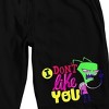 Invader Zim I Don’t Like You Adult Black Sleep Pajama Shorts - 2 of 4