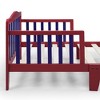 Infurnic Beds, Toddler Single Bed with Safety Guardrails and Headboard, Low To Floor Design for Toddler Children, Red, 70"*36"*27" - 4 of 4