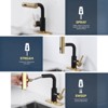 WOWOW 11.3 in. Single Handle Pull Down Sprayer Kitchen Faucet with Advanced Spray - 3 of 4