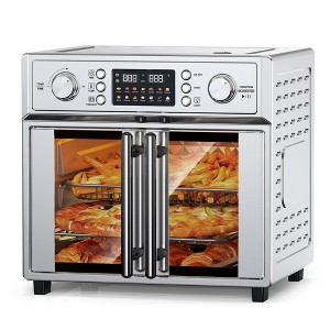 SEVOBAL Toaster Ovens Large Capacity French Door Air Fryer Convection Oven with 14 Preset Menus for Kitchen, Silver, 16.4"*16.14"*13.78" - 1 of 4