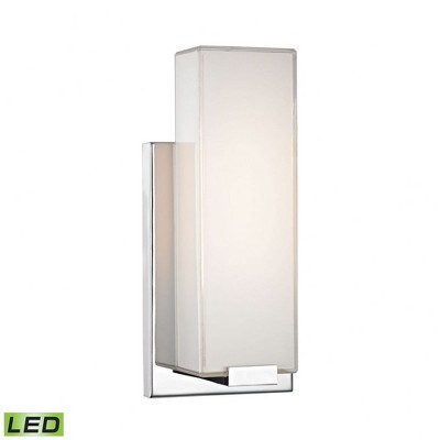 Midtown Minimalist Chrome Sconce with Paint White Glass Shade