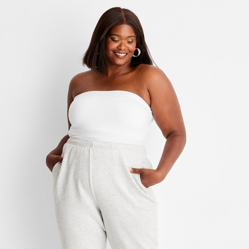 Women s Seamless Tube Top A New Day White 4X